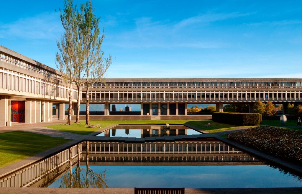 Reflection pond at SFU Burnaby campus