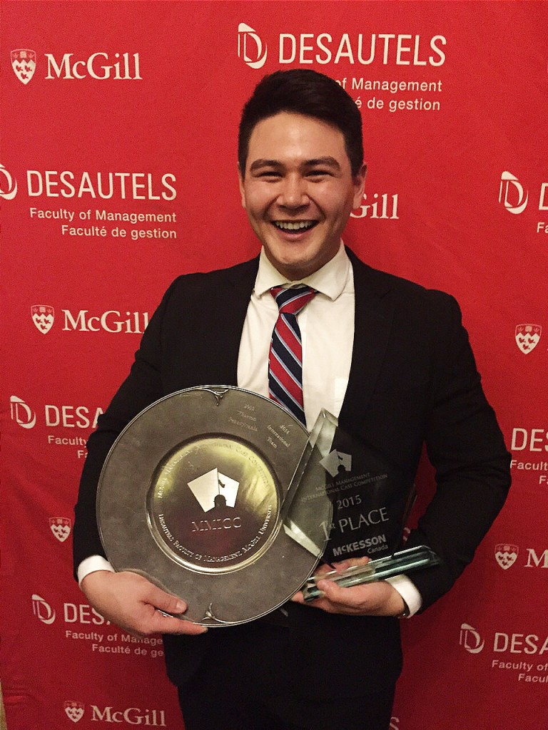 Beedie School of Business undergraduate student Nick Heng was a member of the team that won gold at the 2015 McGill Management International Case Competition. 
