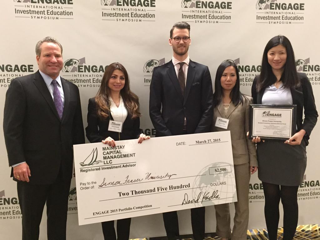 From left to right: David Kudla, Executive director ENGAGE 2015, CEO & Chief Investment Strategist Mainstay Capital Management, Elham Seedy, Robert Person, Sabrina Tsai, and Tina Zhang.