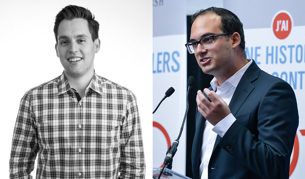Beedie School of Business alumni Matias Marquez (left) and Bryan Galllagher (right) are among the 2016 BC Business 30 Under 30 winners. Bryan Gallagher photo by Lipman Still Pictures.