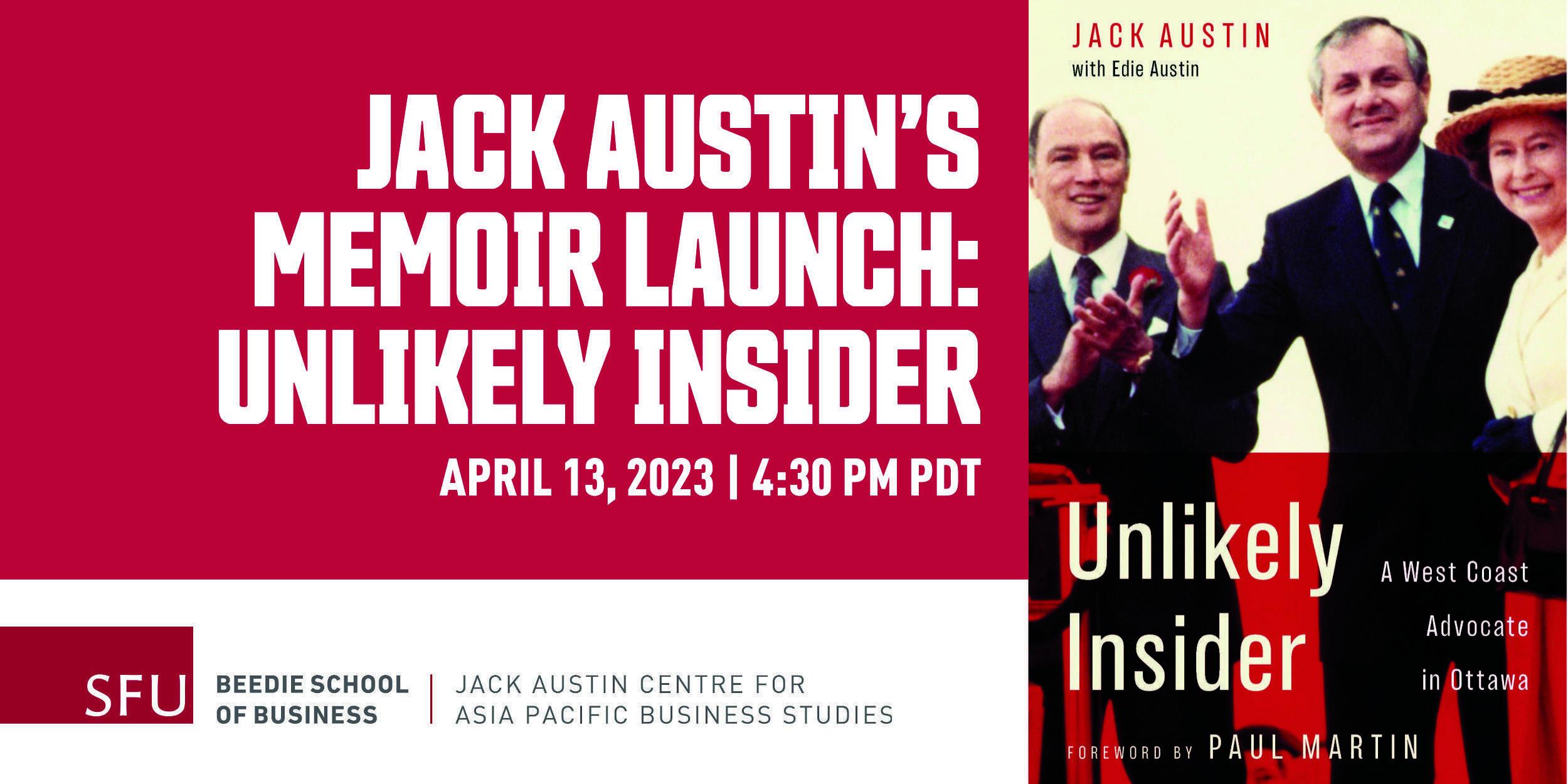 Jack Austin's Memoir Launch: Unlikely Insider